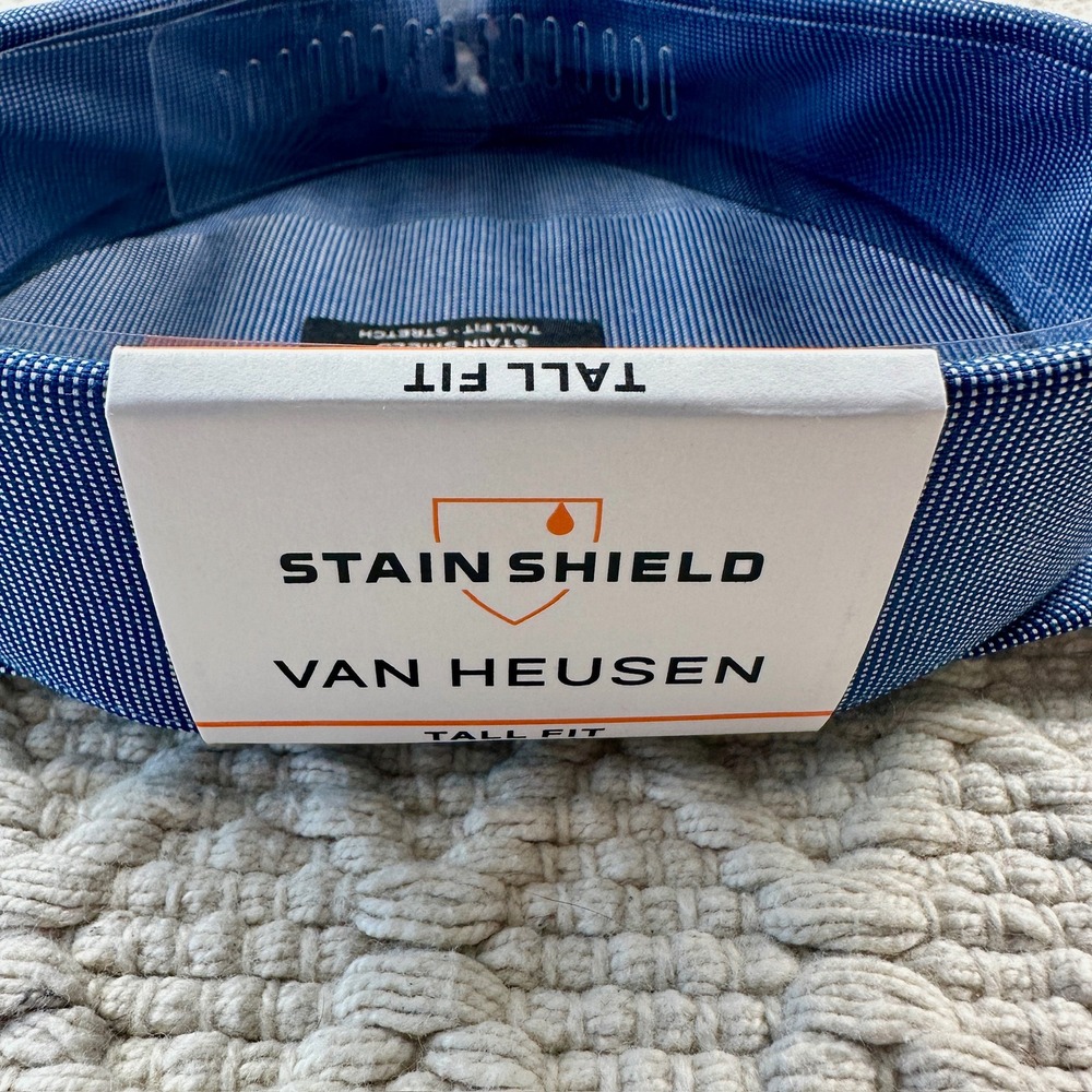 Van Heusen Mens Tall Fit Stain Shield Stretch Wrinkle Free Dress Shir 17.5 35-36 - Picture 6 of 6